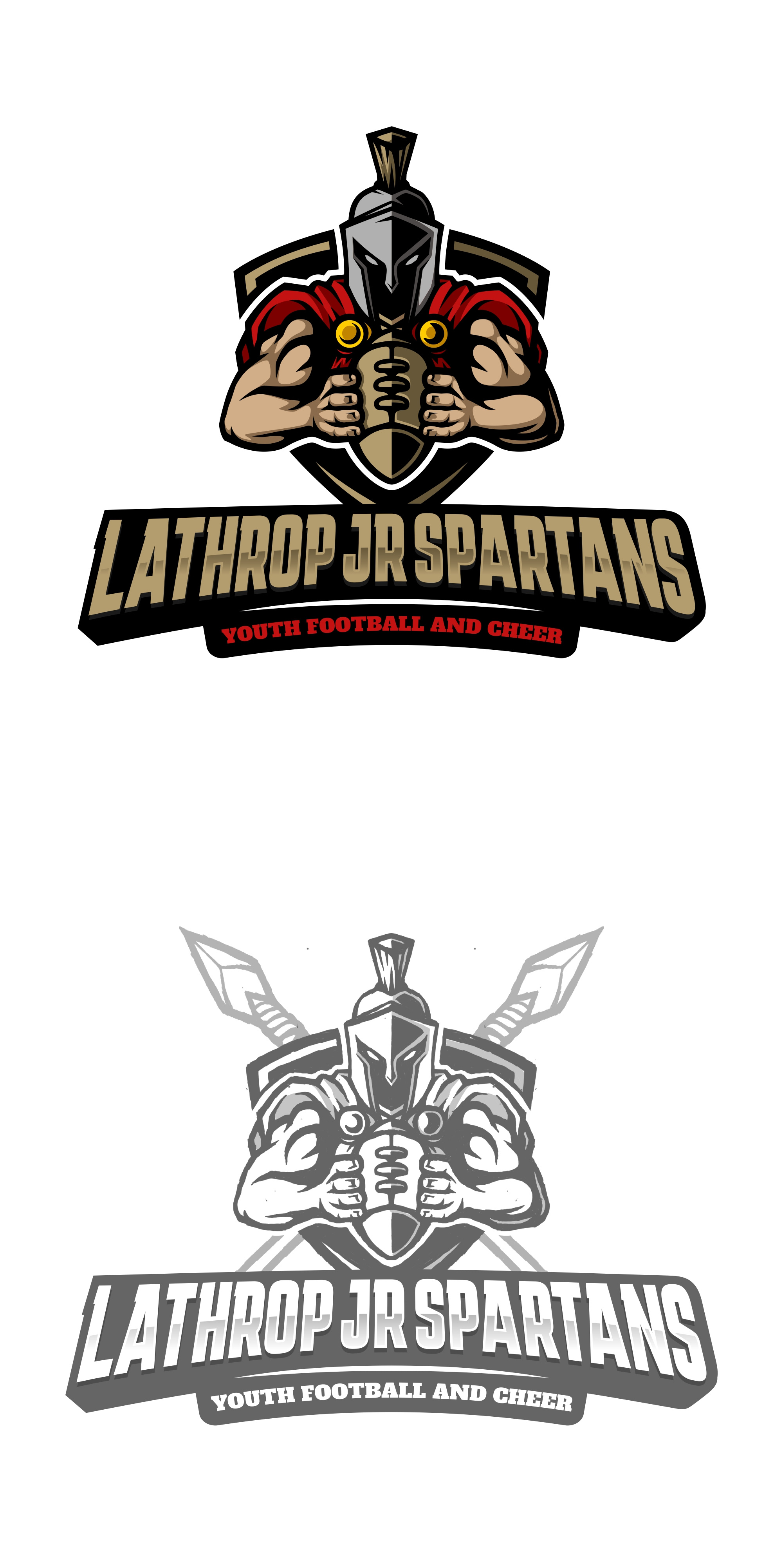 Lathrop JR Spartans american americanfootball army football gym school sparta spartan spear sports strong team warrior