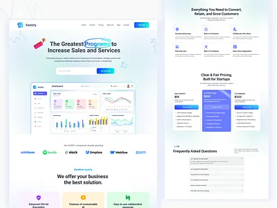 SaaS Landing Page – Modern Web App UI Design app website ui clean ui conversion focused design dashboard design figma design hero section design minimal ui modern landing page pricing page design responsive web design saas landing page saas website software landing page startup landing page tech landing page ui designer portfolio uiux design user interface design web app ui webflow style design