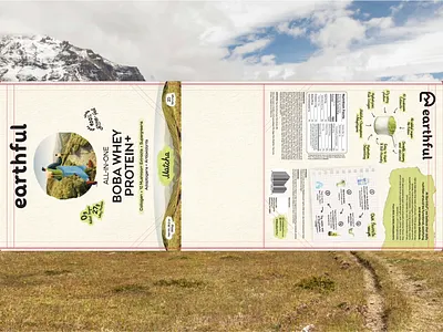 Earthful / Packaging branding custom illustration design earthy food and beverage graphic design hand drawn illustration logo packaging print protein supplement wellness