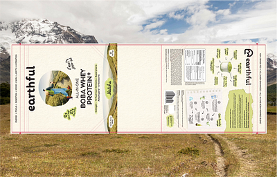 Earthful / Packaging branding custom illustration design earthy food and beverage graphic design hand drawn illustration logo packaging print protein supplement wellness