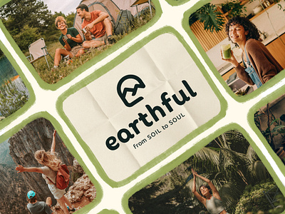 Earthful / Brand identity adventurous brand design brand identity branding custom illustration design earthy food and beverage graphic design green hand drawn illustration logo logo design natural nature protein startup wellness