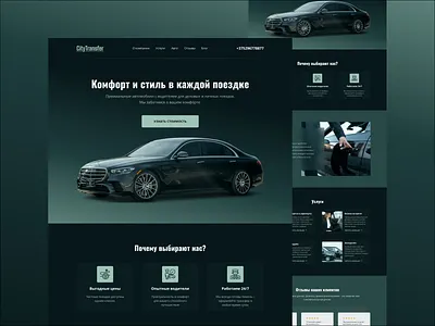 Limousine Service Booking Website branding design logo ui ux