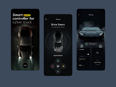 LuxRide – Smart Control for Modern Cars App 3d agency animation branding car car app car remote app charge electric vehicle ev mobile mobile app motion react native remote control remote control app smart car ui ux