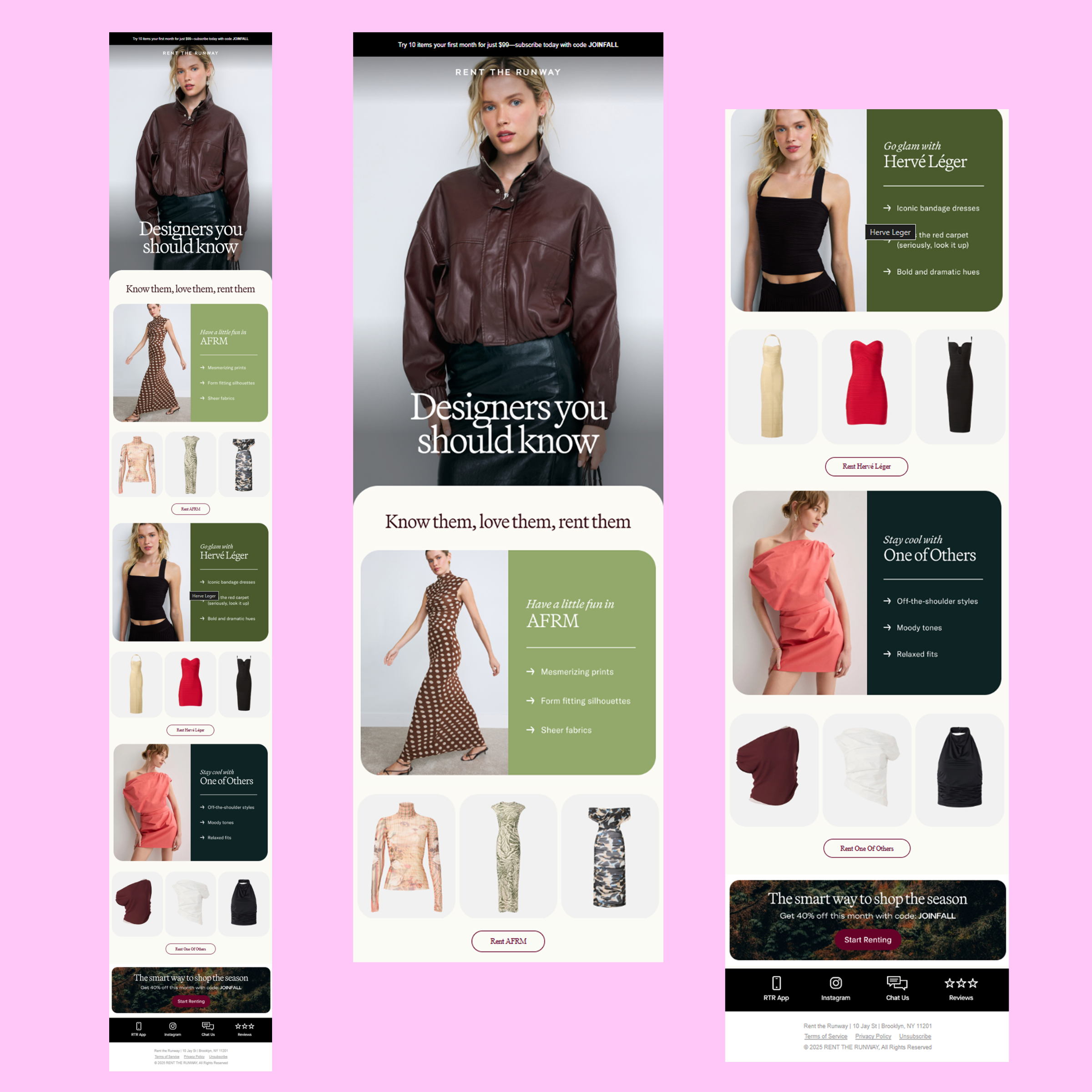 Fashion Rental Email Design – Designer Spotlight & Seasonal Styl automation canva design email design email marketing email marketing design email template design fashion template figma figma template klaviyo klaviyo flows klaviyo template mailchimp mailchimp template newsletter design