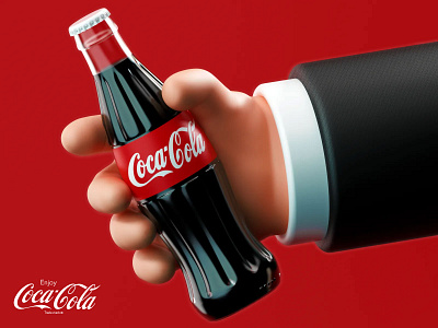 Coca-cola 3D model 3d 3dart 3dcharacter 3ddesign 3dillustration 3dmodeling branding c4d character cinema4d cocacola design icon illustration logo modeling redshift render ui