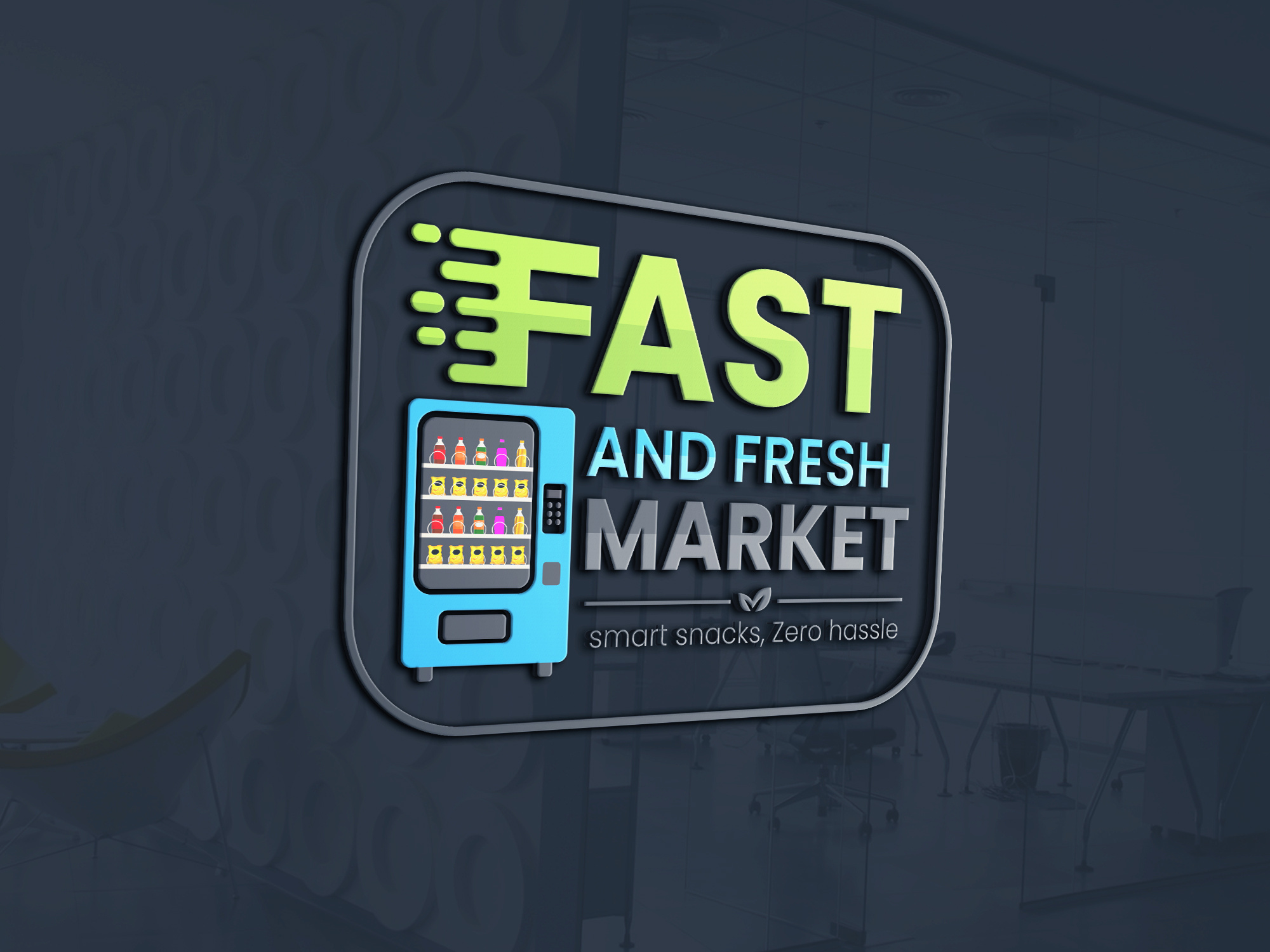 Vending Machine Logo Design | Fast and Fresh Market brand identity business identity cafe logo clean logo colorful logo creative logo design cyberavanza fast and fresh market food business logo fresh market logo design minimal design modern logo quick snacks restaurant branding smart snacks snack brand design vending machine logo vending service