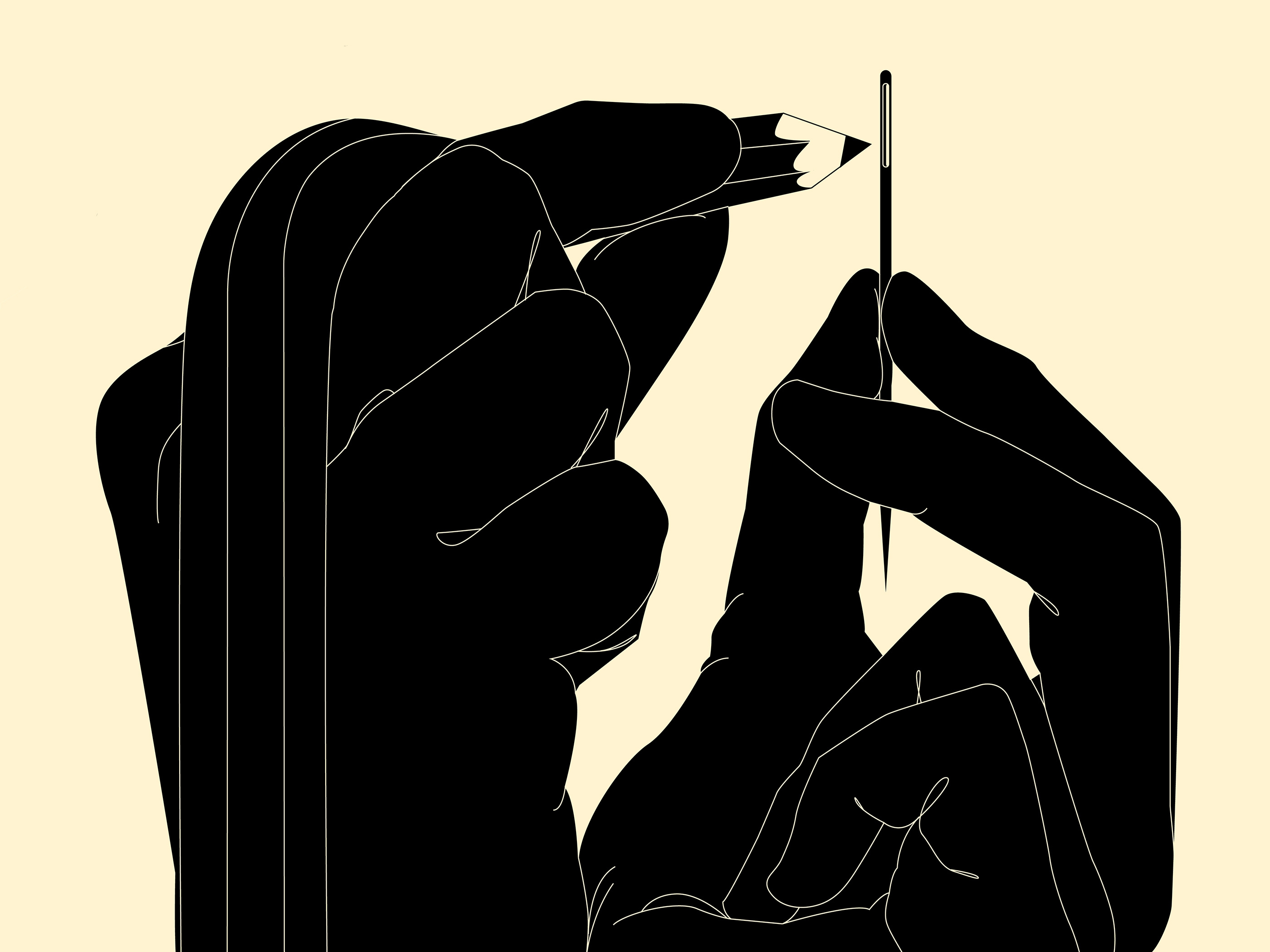 Impossible task blog illustrataion branding conceptual illustration creativity dual meaning editorial editorial illustration graphic design hand illustration lines metaphor needle newsletter newsletter illustration print ui illustration