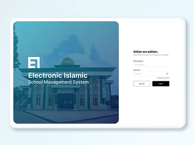 Simple Desktop Sign in / Log in page for islamic school graphic design islamic log in login muslim sign in sign up ui