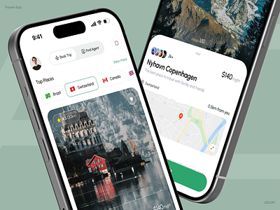 Travel App Design adom app app design app ui travel agency app travel app travel app design travel design ui ux