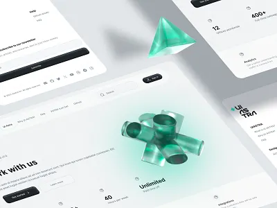 Hero Section - UI Astra 3d 3d icon component crypto design system header hero section landing light ui ui astra web3