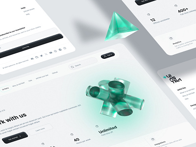 Hero Section - UI Astra 3d 3d icon component crypto design system header hero section landing light ui ui astra web3