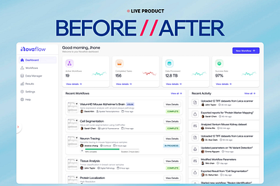 Biology lab SaaS dashboard redesign ai saas app design best design agency best dribbble designers biology bottomlineux dashboard design lifescience mafruh faruqi medical medtech novaflow redesign research saas design agency saasfactor sohag islam y combinator