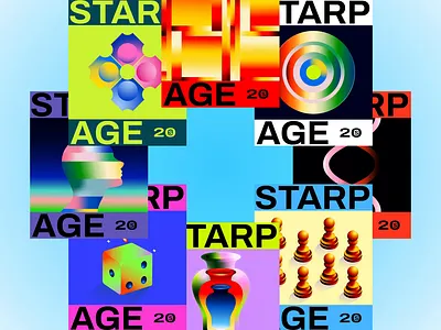 STAR PLASMA AGE gradient graphic design illustrator motion graphics