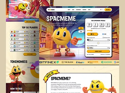 Meme Coin Landing page | Meme Coin Website design | Web design coin crypto crypto meme coin landing page defi design exchange landing page meme meme chain meme coin meme coin design meme coin presale landing page meme coin website meme token landing page token ui ux web design web3 website