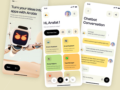 AI Chatbot Mobile App Ui Design ai assistant ai chatbot app app ui artificial inteligent app chat chat ai chat app chatbot chatbot app ios mobile mobile app design mobile ui mobile ui design mobile ux prompt ui ui design ux web3