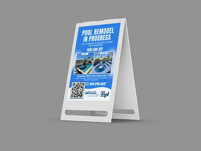 Pool Remodel A-frame design a frame design banner design frame design signage design yard sign
