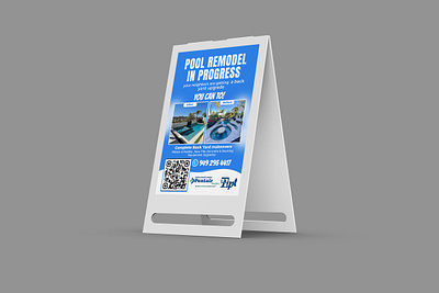 Pool Remodel A-frame design a frame design banner design frame design signage design yard sign