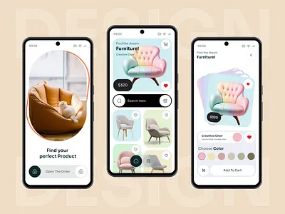 Furniture Shopping App Design app app design clean design creative design furniture furniture app furniture ecommerce furniture mobile app home decor minimal mobile app mobile app design mobile design online shopping online store app shop shopping app ux design
