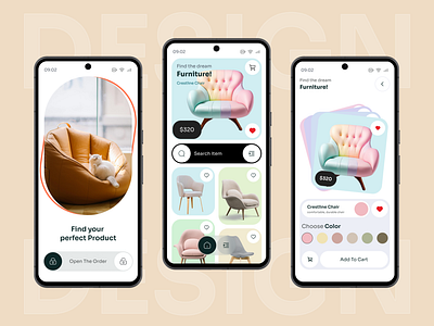 Furniture Shopping App Design app app design clean design creative design furniture furniture app furniture ecommerce furniture mobile app home decor minimal mobile app mobile app design mobile design online shopping online store app shop shopping app ux design