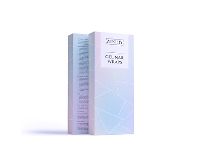 ZESTRY Gel Nail Wraps packaging box design 3d a content amazon art background box design box graphics brand box design brand packaging branding branding design design ebc graphic design logo logo design package design packaging design pestral color print design