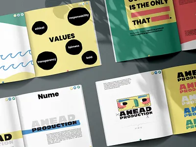 AHEAD PRODUCTION full branding branding graphic design logo