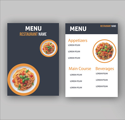 Menu Cards desgin. branding business cards desgin design graphic design illustration logo restaurants branding