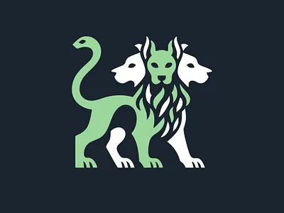 LOGO - CERBERUS animal branding cerbere cerberus design dog graphic design icon identity illustration logo marks symbol ui