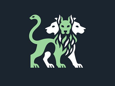 LOGO - CERBERUS animal branding cerbere cerberus design dog graphic design icon identity illustration logo marks symbol ui