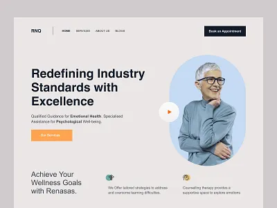 Mental Health graphic design header landing page mental health platform profile website ui design web design