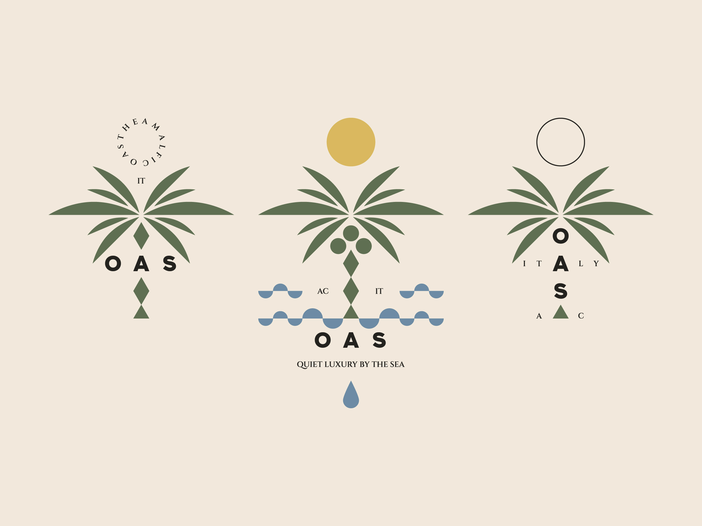 Palm Tree - Coastal Identity amalfi art direction boutique hotel brand concept branding creative direction graphic design hotel logo identity layout logo luxury brand mediterranean style minimalist design modern logo palm palm tree logo ui vector artwork vector illustration