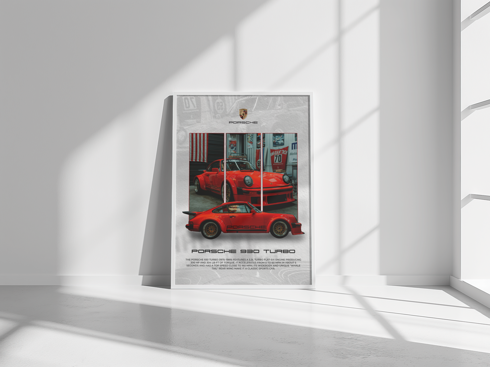 Porsche 930 Turbo - Poster advertisement graphic design poster