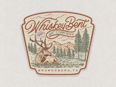 Whiskey Bent Hat Co. branding company brand logo company branding company logo design graphic design hunting illustration logo outdoors typeface