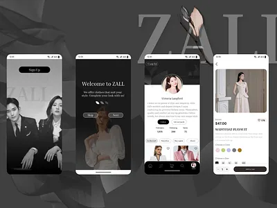 ZALL (Clothing Sales Digital Store) graphic design ui