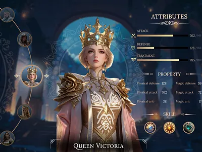 Land of Queens (Game interface) animation game interface graphic design queen ui ux