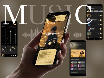 Music (mobile application) UX/ UI figma graphic design mobile application music ui ux