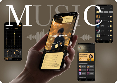 Music (mobile application) UX/ UI figma graphic design mobile application music ui ux
