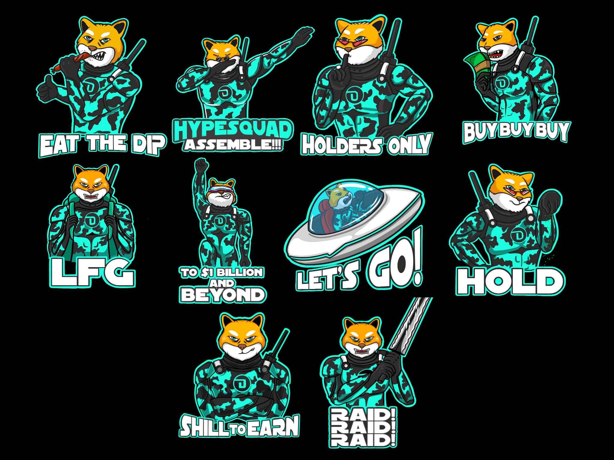 Example of Telegram Crypto Stickers Pack For Web3