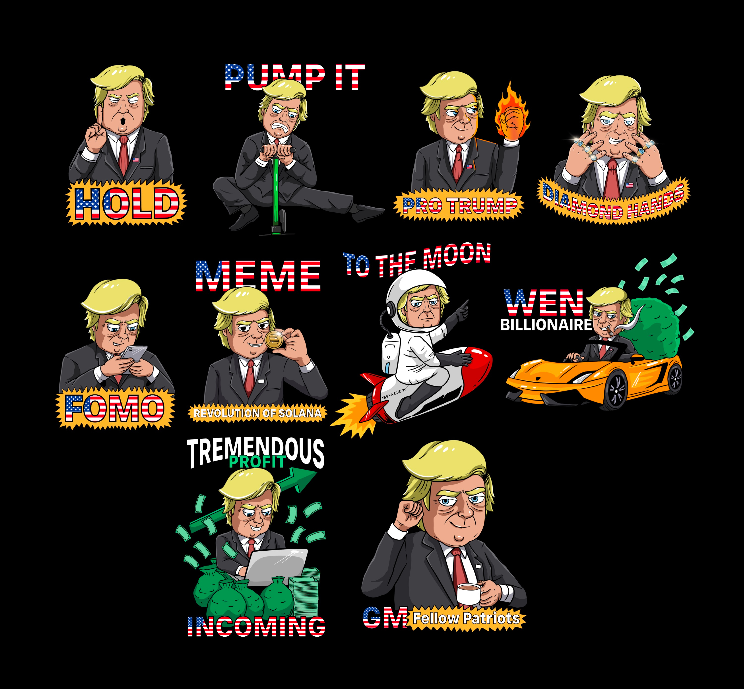 Example of Telegram Crypto Stickers Pack For Web3