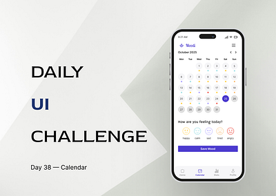 Daily UI · Challenge 38: Calendar calendar dailyui design ui