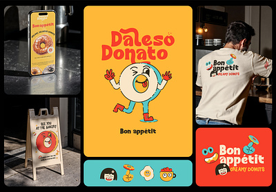 Daleso Donato- Donut branding branding character deisgn donut donut branding donut character donut logo fun design icon design identity illustration logo mascot packaging vector