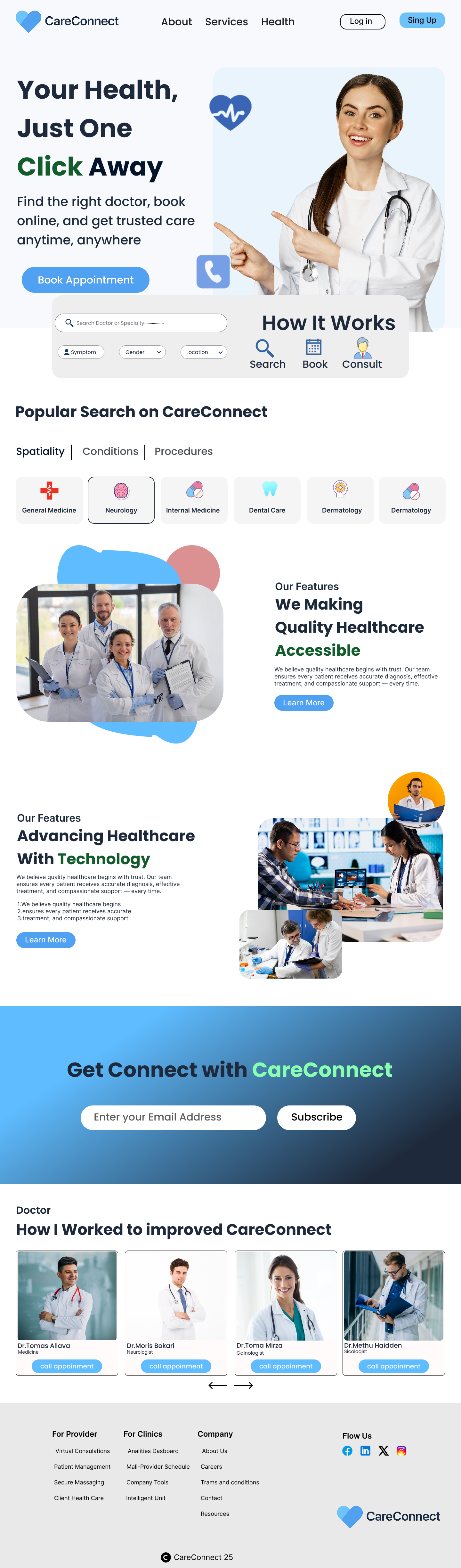 This is HealthCare Website Landing page graphic design landing page madical madical landing page madicare ui ux