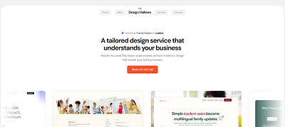 The Design Hallows figma framer landing page studio ui ux
