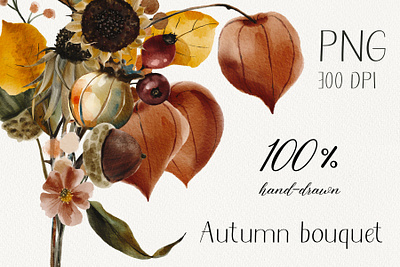 Watercolor autumn illustration acorn autumn autumn illustration botanical botanical art botanical illustration floral flowers hand drawn hand painted illustration illustrator sunflower watercolor