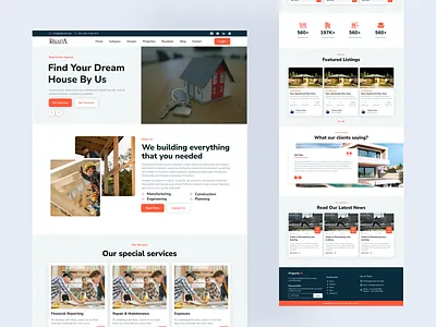 Property Listing Landing page branding graphic design logo ui