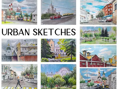 City Sketches city cityscape citysketch hand painted illustration illustrator landscape markers sketch sketcher sketching urban sketches