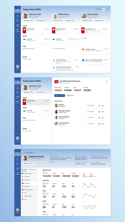 CareSync monitoring nurse patients ui