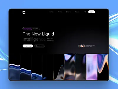 LiquidFlow Hero design animation hero design motion graphics ui website