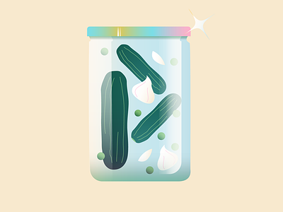 Pickle Jar eating food fruit glass icon illustration illustrator kitchen object pickle storage texture transparency vector