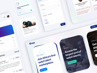 Ayagigs: Talent Marketplace adobe xd app screen design marketplace web3 website