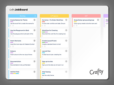 Kanban Job Board - Drag & Drop design filemaker kanban ui